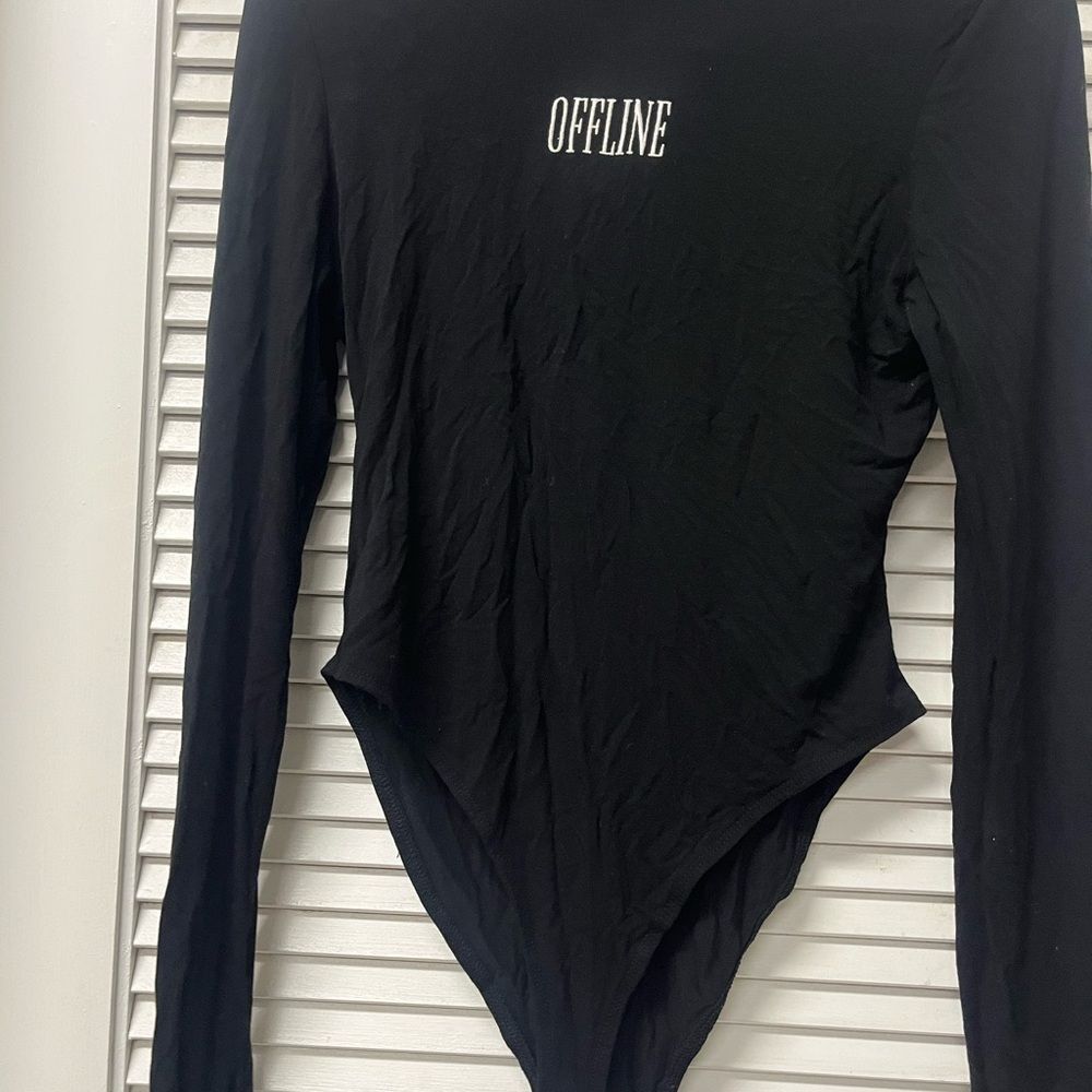 Chic Black Long Sleeve Bodysuit